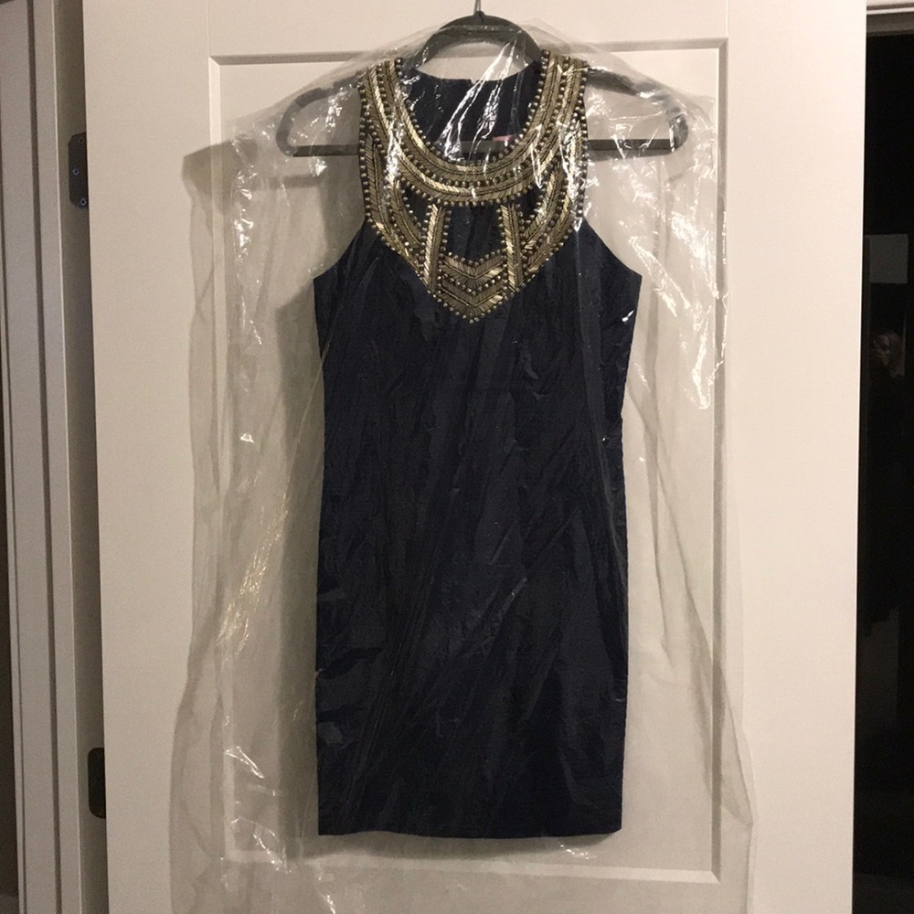 Lilly Pulitzer Navy Blue Beaded dress